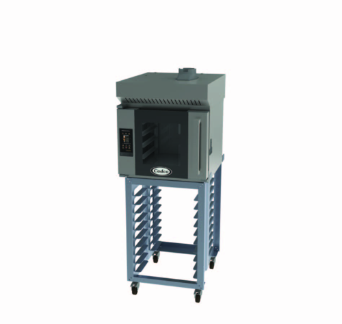 Cadco BLS-4HTR-1H 67.52" H Stainless Steel Bakerlux TOUCH Heavy-Duty Convection Oven - 16 Amps