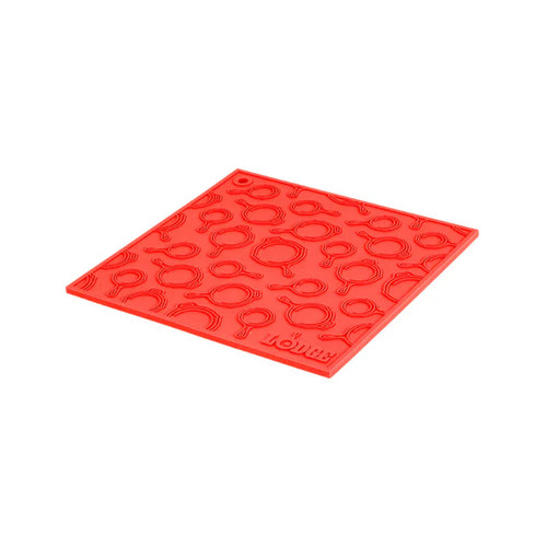 Lodge AS7SKT41 7" W x 7" D Red Silicone Square Trivet (12 Each per Case)