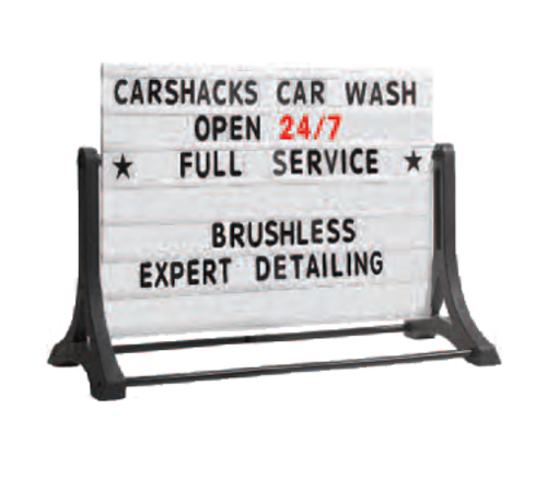 AARCO ROC-7 56" W x 42" H Letter Board The Rocker Sidewalk Sign