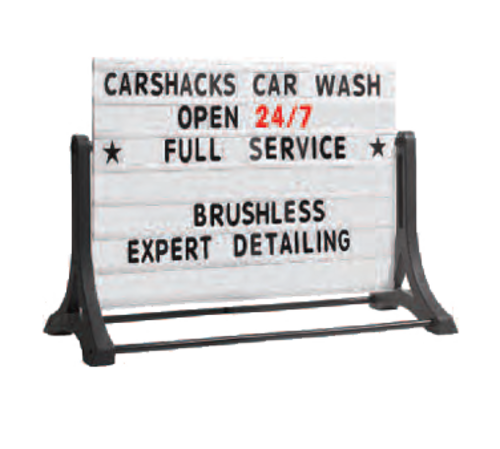 AARCO ROC-7 56" W x 42" H Letter Board The Rocker Sidewalk Sign