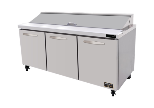 MVP Group KST-72-3 20.2 Cu. Ft. Stainless Steel Doors 3 Section Kool-It Signature Sandwich / Salad Prep Unit - 115 Volts