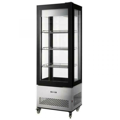 Omcan USA 44473 25.6" W Curved Glass 3 Shelves Refrigerated Display Case
