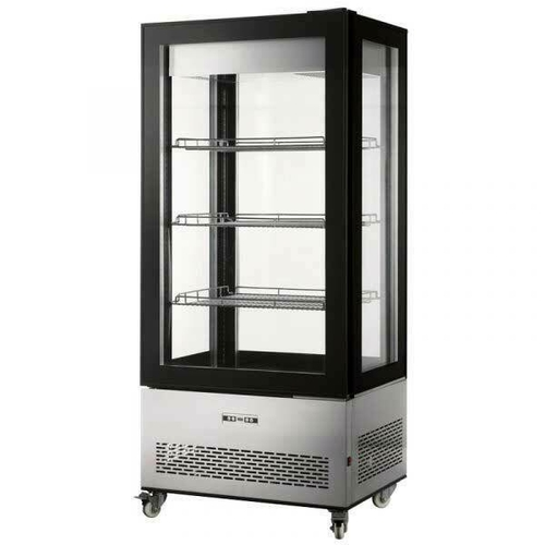 Omcan USA 44474 36.46" W Curved Glass 3 Shelves Refrigerated Display Case