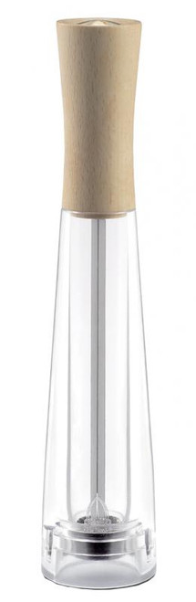 Omcan USA 43701 10" Tall Light Italian Beech Wood Acrylic Resin Base TRE SPADE Tosca Series Salt Mill