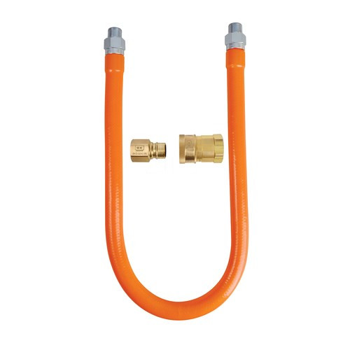 BK Resources BKG-GHC-10024-QD-PT 24" Long x 1" Inside Dia. Gas Hose Quick Disconnect Connection Kit