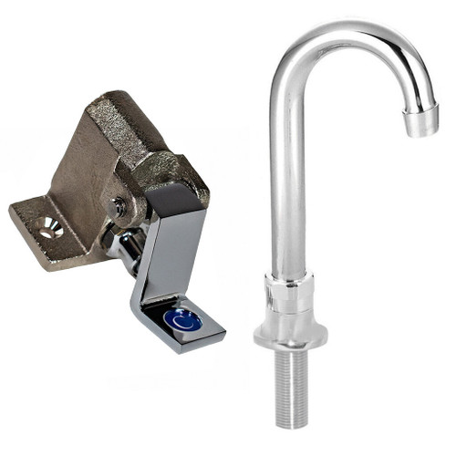 BK Resources BKSPFV-DGS-G Chrome Plated Single Pedal OptiFlow Knee Valve Kit