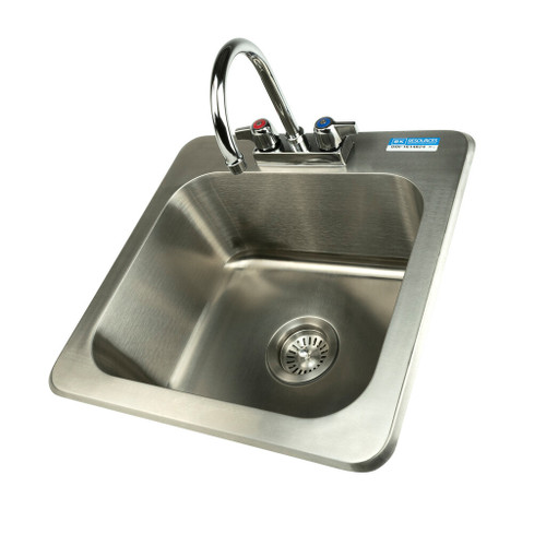 BK Resources DDI-1614824-P-G 19 "W x 19" D x 8" H Stainless Steel One Compartment Drop-In Sink