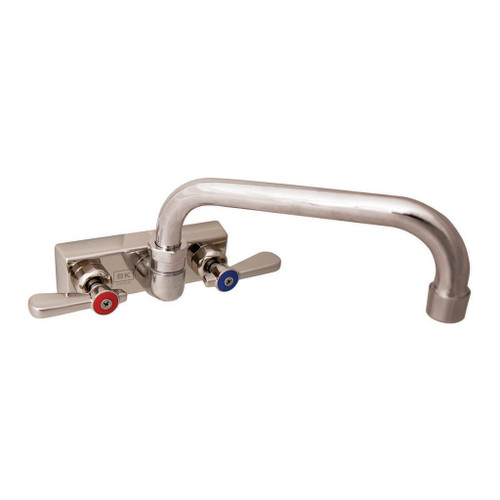 BK Resources EVO-4SM-6 4" Centers Splash Mounted with 6" Swing Spout Evolution Faucet