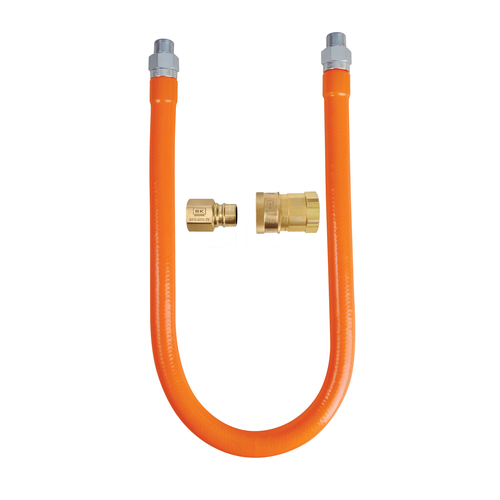 BK Resources BKG-GHC-5024-QD-PT 24" W x 0.5" Inside Dia. Gas Hose Quick Disconnect Connection Kit
