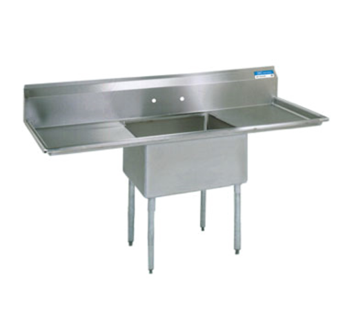 BK Resources BKS-1-1620-12-18T 52" W x 25.81" D 18 Ga. Stainless Steel 1 Compartment Sink