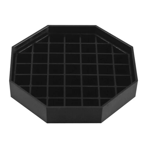 Bar Maid CR-1451B 4.5" Plastic Black Octagon Trivet Style Drip Catcher