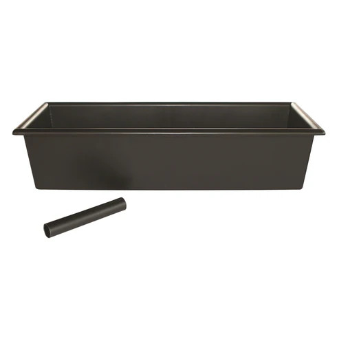 Bar Maid CR-760 14"L x 5"W x 3"D Plastic Black Bar Drain Tray