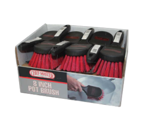 Chef Master 90048 Black and Red Nylon Bristles Chef-Master Pot Brush