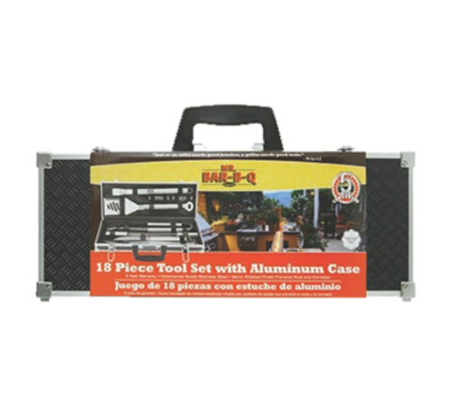 Chef Master 02068Y 18-Piece Mr. Bar-B-Q Platinum Prestige Barbeque Tool Set