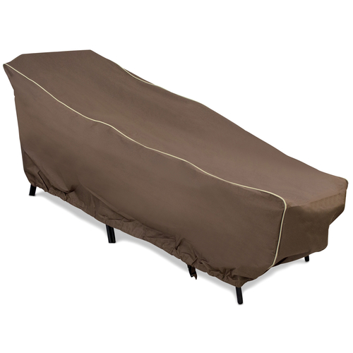 Chef Master 07808AA 28" W x 76" D x 30" H Brown Polyethylene Armor All Chaise Cover