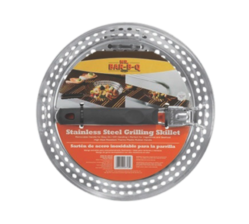 Chef Master 06753Y Stainless Steel Mr. Bar-B-Q Skillet with Removable TPR Handle