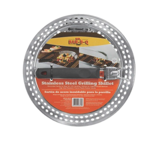 Chef Master 06753Y Stainless Steel Mr. Bar-B-Q Skillet with Removable TPR Handle