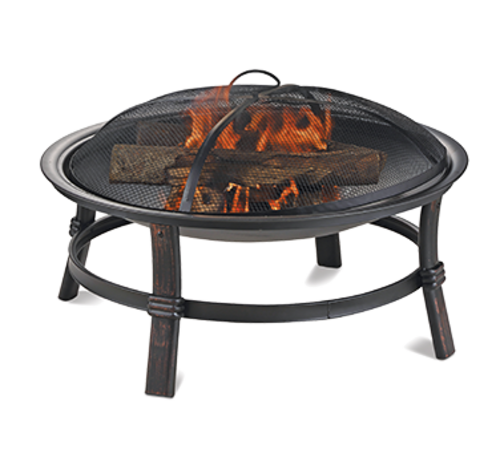 Chef Master WAD15121MT 29.3" W Brushed Copper with Removable Lid Blue Rhino Endless Summer Outdoor Wood Firebowl