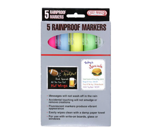 Chef Master 90032 Smudge Proof Wet Erase Chef-Master Rain Proof Marker