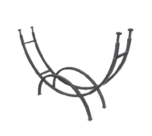 Chef Master W-1859 70" W Black Steel Tubular Frame Blue Rhino UniFlame Log Rack