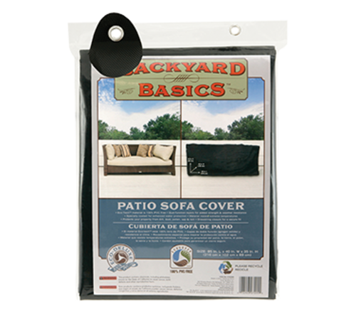 Chef Master 07205BB 85" W x 40" D x 35" H Black Mr. Bar-B-Q Backyard Basics Patio Sofa Cover