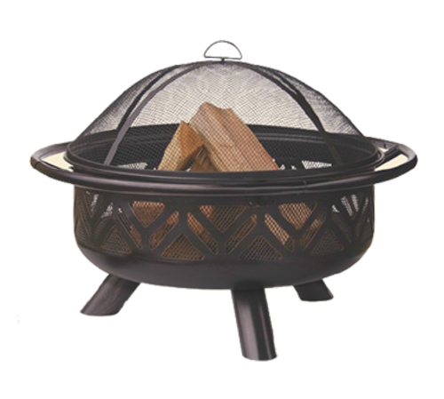Chef Master WAD1009SP 36" W Bronze Finish with Removable Lid Blue Rhino UniFlame Outdoor Wood Firebowl