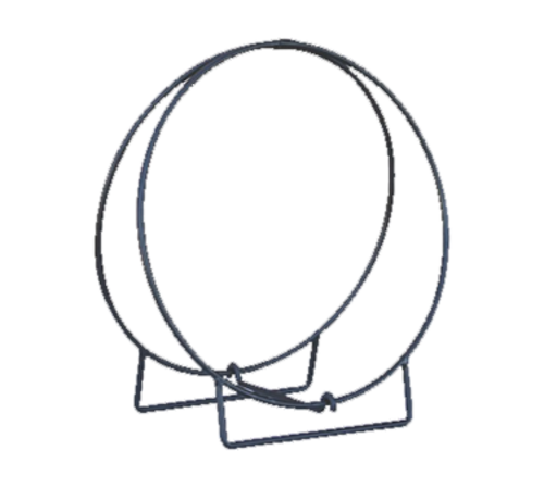 Chef Master W-1890 24" W Black Solid Steel Stock Blue Rhino UniFlame Log Hoop