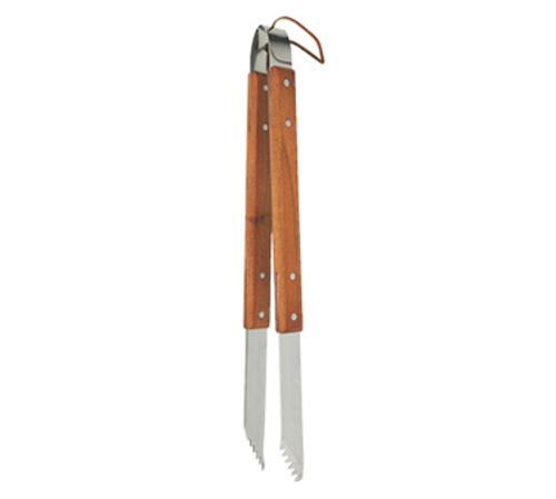 Chef Master 02152Y 18" L Stainless Steel Head Mr. Bar-B-Q Finger Grip Tongs