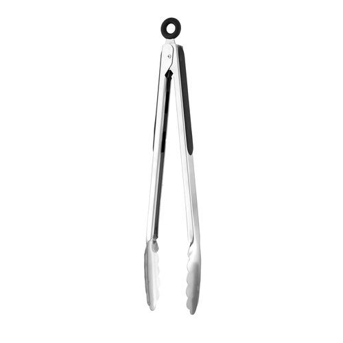 Chef Master 02860Y 14" Black Stainless Steel Mr. Bar-B-Q Tongs