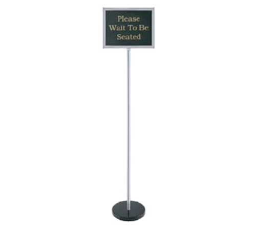 Chef Master 90038 60"H Aluminum Frame Steel Pole and Base Chrome Finish Chef-Master Teller Sign