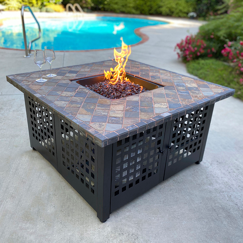 Chef Master GAD15286G Stainless Steel Burner with LP Gas Outdoor Fire Pit