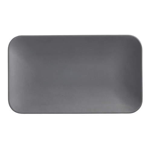 American Metalcraft MCP12GR Mix & Matte 12" W x 7" H Matte Grey Rectangular Melamine Platter