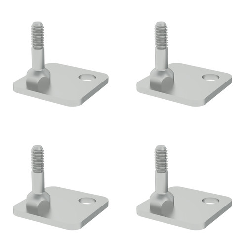 Metro SAFP 4 Ft. Plates Zinc Plated Seismic Threaded Foot Plate Kit