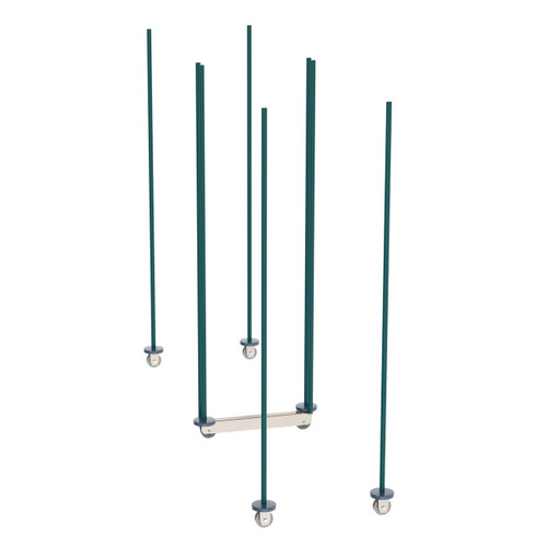 Metro LBTM24K3 Epoxy Coated Mobile Unit qwikTRAK High Density Double Deep Storage System