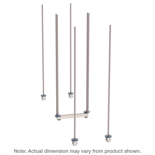 Metro LBTM18K4 Metroseal Gray Epoxy-Coated Mobile Unit Kit qwikTRAK High Density Double Deep Storage System