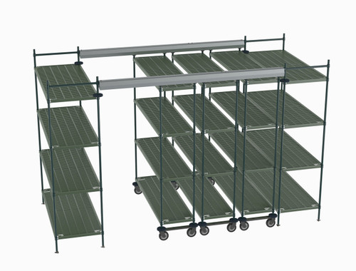 Metro TT12-E2460M1860P 144" W x 60" D Polymer or Wire Shelving Overhead Top-Track EZ Order Model
