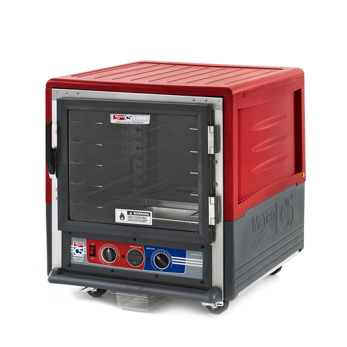 Metro C533-MFC-UA 27.63" W Red Aluminum Clear Door C5 3 Series Moisture Heated Holding & Proofing Cabinet - 120 Volts