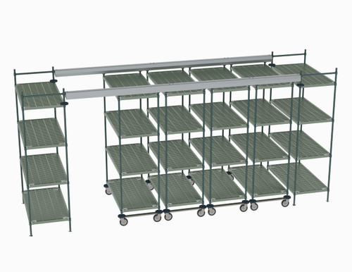 Metro TT16-E2448M2448P 192" W x 48" D Polymer or Wire Shelving Overhead Top-Track EZ Order Model