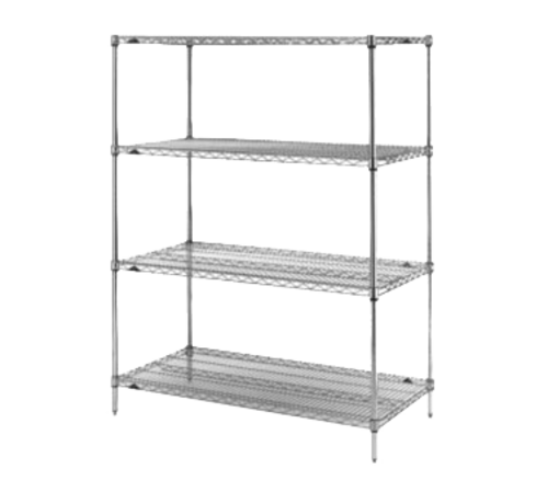 Metro N536C 36" W x 24" D Chrome 4 Wire Shelves Super Erecta Starter Shelving Unit