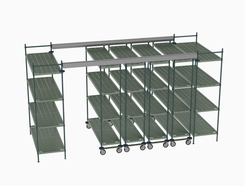 Metro TT14-E2460M1860P 168" W x 60" D Polymer or Wire Shelving Overhead Top-Track EZ Order Model