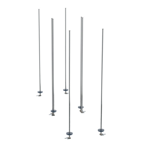 Metro LBTAC Chrome Stationary Intermediate Unit Kit HD qwikTRAK High Density Double Deep Storage System