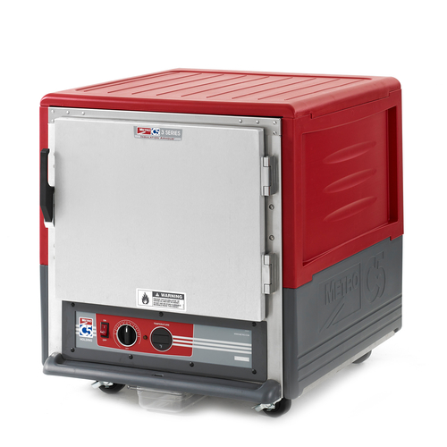 Metro C533-HLFS-U Red Aluminum Solid Full Door C5 3 Series Heated Holding Cabinet - 120 Volts