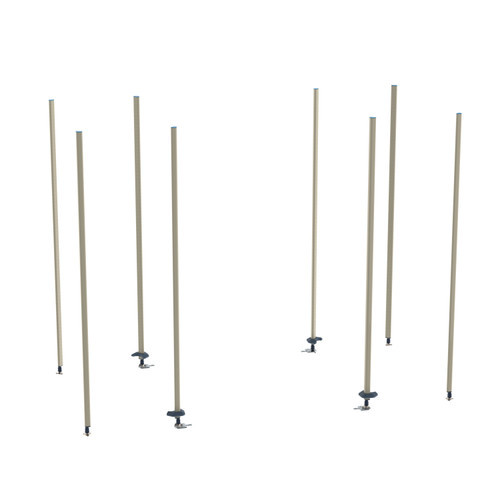 Metro BTEQ3 8 Posts Polymer qwikTRAK High Density Storage System