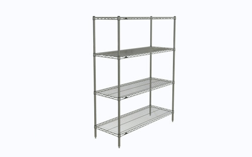 Metro N356C 48" W x 18" D Chrome 4 Wire Shelves Super Erecta Starter Shelving Unit