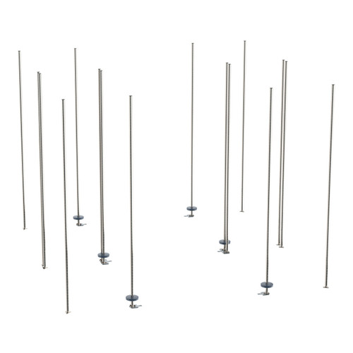 Metro LBTES Stainless Steel Stationary End Unit Kit qwikTRAK High Density Double Deep Storage System