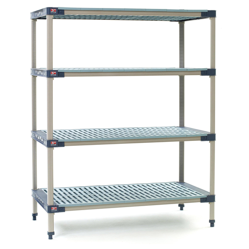 Metro MF-244274G-S-4 42" W x 24" D Polymer MetroMax 4 Starter Shelving Unit