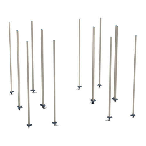 Metro LBTEX3 Polymer Stationary End Unit Kit qwikTRAK High Density Double Deep Storage System for use with MetroMax i