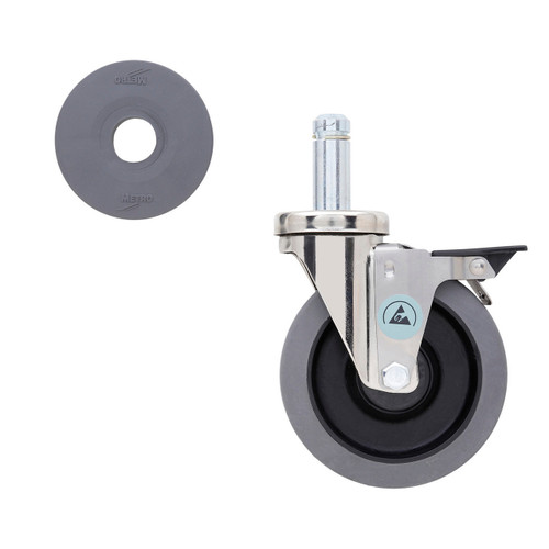 Metro 5MBESD 5" Stem Conductive with Brake Caster