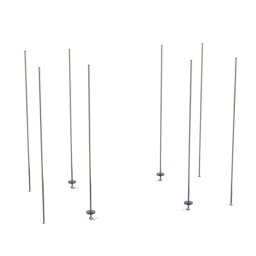 Metro BTES 8 Posts Stainless Steel qwikTRAK High Density Storage System