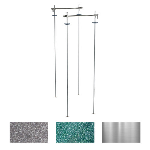 Metro TTA18K4 18" W Gray Epoxy Coated Super Erecta & Super Adjustable Top-Track Stationary Intermediate Unit Kit